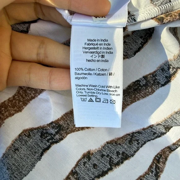 J. Crew Black and Brown 100% cotton Striped Dress - Picture 7 of 7